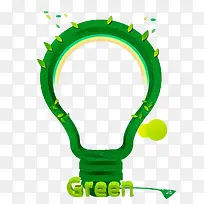 绿色的灯泡