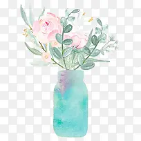 彩色唯美装饰花瓶设计图