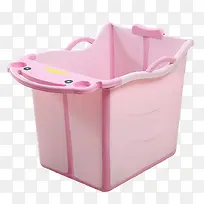 粉色可折叠婴儿洗澡盆