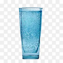 蓝色大杯苏打气泡水实物