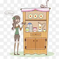偷吃蛋糕的孩子