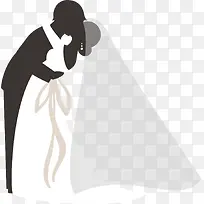 卡通婚礼新娘新郎