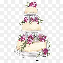婚礼蛋糕手绘