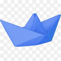 蓝色折纸小船