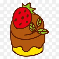 巧克力手绘蛋糕草莓手绘蛋糕甜品