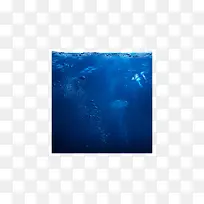 深蓝色海底世界