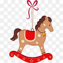 可爱圣诞节小马挂饰