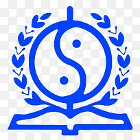 中医蓝色八卦logo