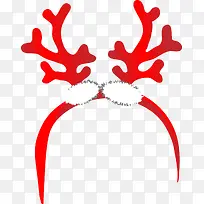 圣诞节红色麋鹿头饰