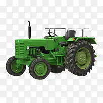 四轮绿色大型农用拖拉机