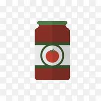 红色可回收的塑料番茄酱包装卡通
