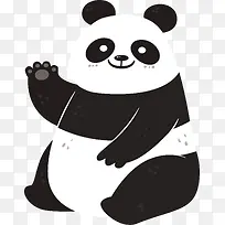 打招呼的大熊猫