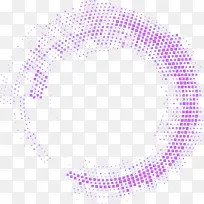 紫色清新斑点圆圈效果元素