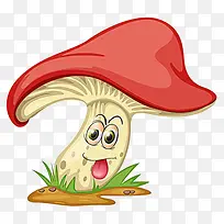 卡通表情蘑菇素材