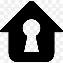 房子锁符号图标