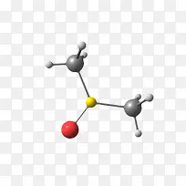 黑色二甲基亚砜分子分子形状素材