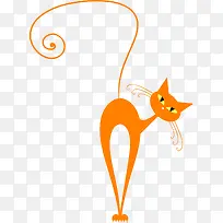 卡通可爱黄色猫咪