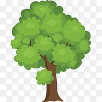 卡通矢量绿色树木