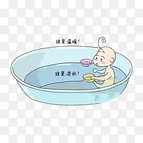 宝宝洗热水澡图片素材