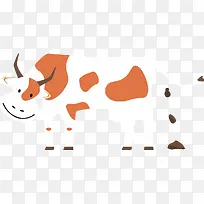 卡通奶牛大便当做有机肥料