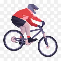 自行车大赛比赛运动员人物插画
