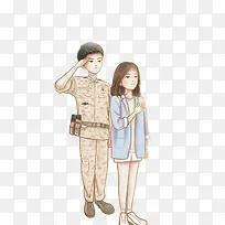 太阳的后裔卡通漫画