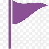 紫色三角形旗子素材图