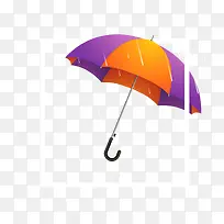 矢量紫色雨伞下载