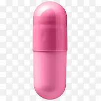 粉色的药物胶囊元素