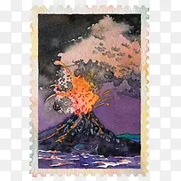 火山岩邮票