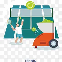 网球运动员训练海报