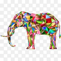 几何抽象大象