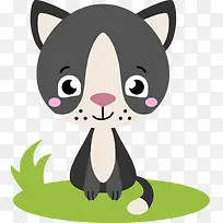 黑色卡通猫咪
