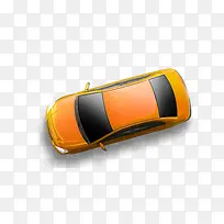 炫酷橙色跑车俯视图