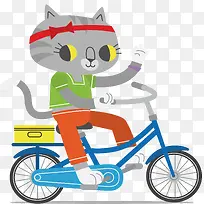 骑自行车的小猫
