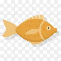 黄花鱼矢量扁平海洋生物