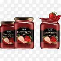 水果草莓酱罐头包装