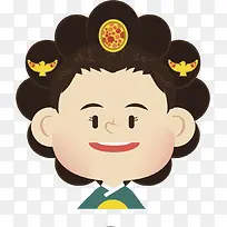 一个盘着头发的韩国阿姨