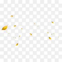 黄色落叶叶子漂浮素材