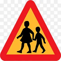 象形图路迹象孩子们穿越路标志s