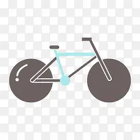灰色圆弧自行车元素