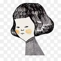 不开心的女孩