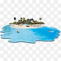 海岛沙滩模型