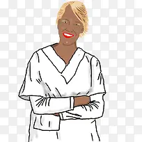 女医生手绘