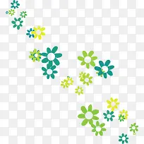 彩色悬浮花朵