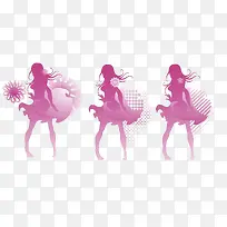 粉色美女舞者