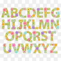 多彩小清新英文字母表