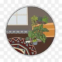 卡通植物