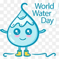 可爱水滴卡通世界水日