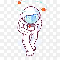 穿白色太空服的航天员